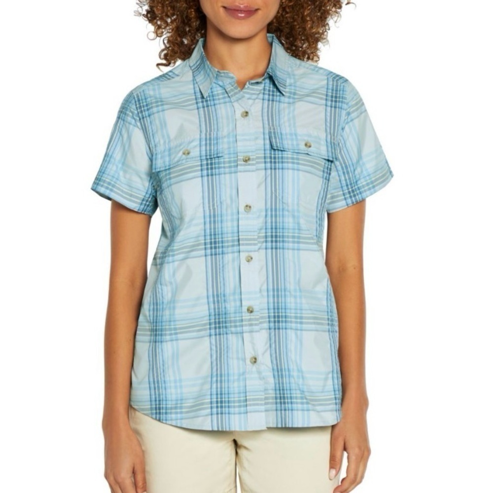 Eddie Bauer Women’s Short Sleeve Adventure Top Ancient Water Starling L, XL, XXL